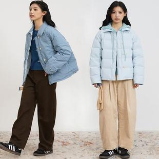 海盐巧克力 Botanique植物学 格纹两面穿90%白鸭绒羽绒服 现货