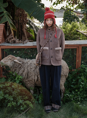 「12.28上新」Botanique“可爱树懒”100羊毛两面穿麂皮绒外套