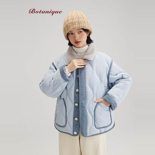 【现货】Botanique植物学 莫兰迪冬日 毛领两面穿90白鸭绒羽绒服