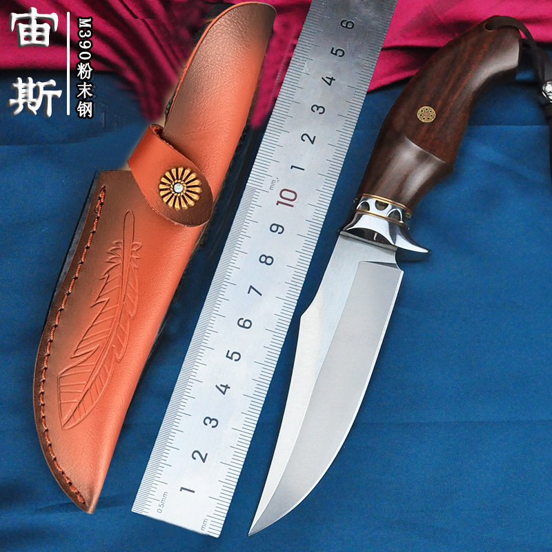 M390粉末钢小刀防身直刀户外刀具