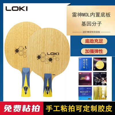 雷神乒乓球底板内置球拍基因分子