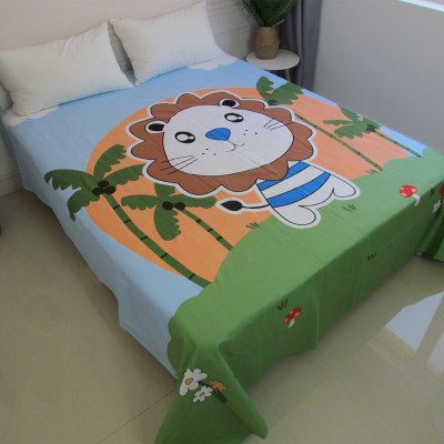 加厚卡通儿童软凉席老粗布床单