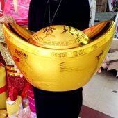 超大金元 宝50cm公司开业摆件酒店会所商场新年招财进宝糖果礼品盒