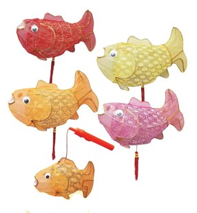 中秋节传统工艺灯笼定制铁艺吉祥鱼大号锦鲤鱼装饰花灯鲤鱼酒店挂