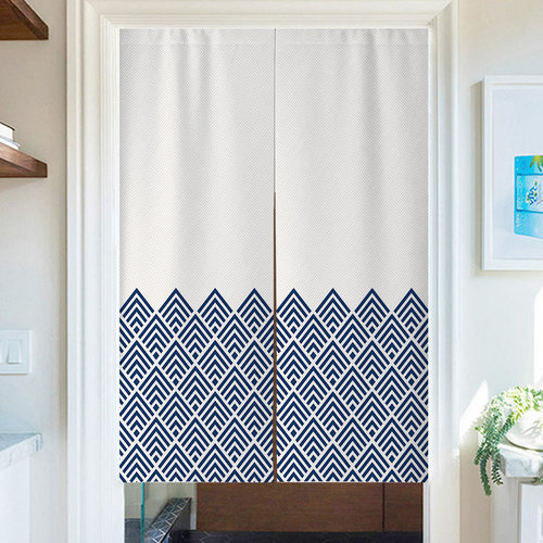 日式布艺门帘卧室半截遮挡帘店铺商用厨房卫生间隔断半帘免打孔