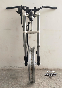 倒置前减震器碟刹款 适用于CG125改装 野狼125复古加宽前叉120轮胎