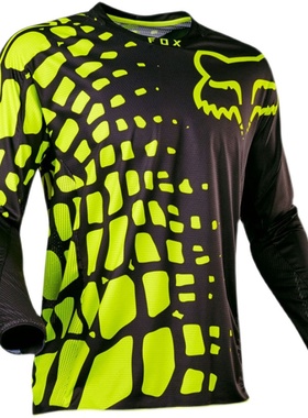 狐狸头速降服骑行服长袖上衣春秋季摩托车赛车越野运动服