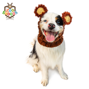 猫咪狗狗可爱针织帽 美国zoosnoods头套头饰秋冬新年装饰 petisan