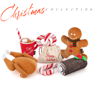 圣诞系列 PLAY美国宠物狗狗发声毛绒玩具火鸡糖果姜饼人热可可