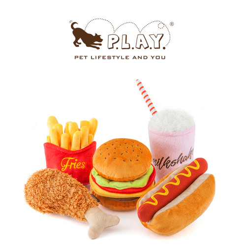 宠物发声玩具美食系列 PLAY美国毛绒薯条汉堡炸鸡热狗 petisan - 封面