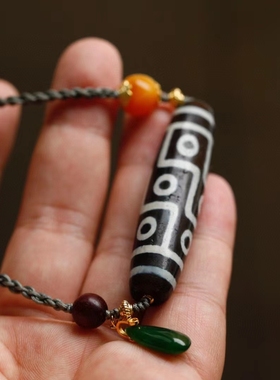 天珠玛瑙锁骨链男女佩戴文玩风