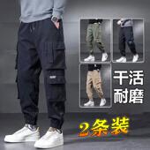 裤 男多口袋干活穿工作服裤 子防撕裂耐磨汽修工作裤 工装 宽松劳保裤