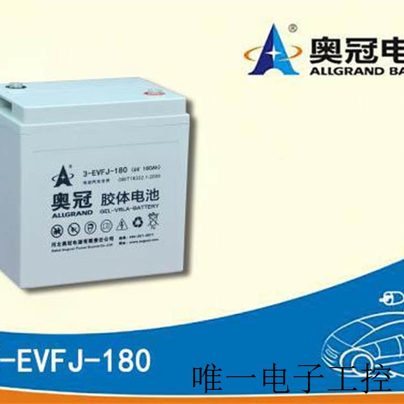 蓄电池3-EVFJ-180储能胶体免维护6V180AH机车电瓶原厂质保