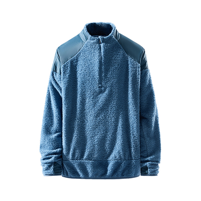 izexx户外    冬季半拉链慵懒风立领卫衣男女简约设计感宽松长袖