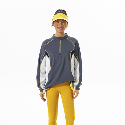 izexx户外    恒温保暖冬季户外运动加绒长袖卫衣男女宽松哈苏线