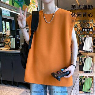 267光板新款短袖T恤背心2026春夏新款男士高品质韩版休闲舒适百搭