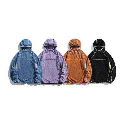 izexx户外    冬季抓绒结构哈苏连帽卫衣 国潮小众高级设计感宽松