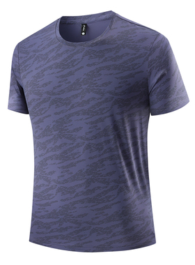 夏季情侣冰丝提花运动短袖冰丝休闲T恤26588AB短袖