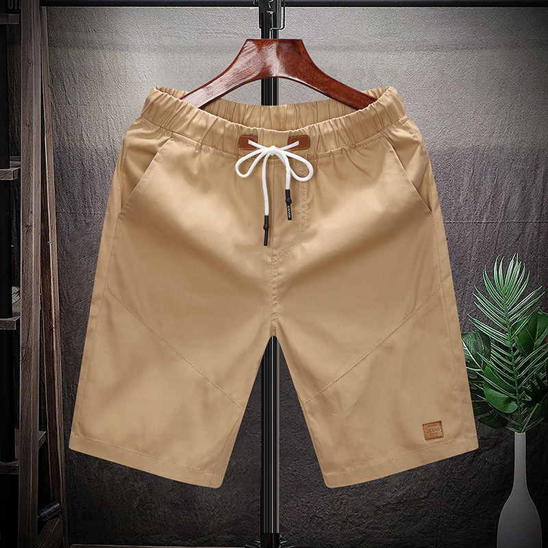 超薄款男士夏季休闲短裤五分裤中裤三分沙滩裤宽松潮流夏装纯棉布
