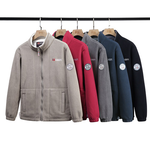 【跨境爆款】摇粒绒外套男女秋冬款双面绒户外服装抓绒冲锋衣内胆