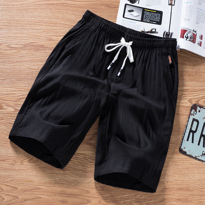 夏季男士超薄款棉麻补短裤夏天夏装中裤五分裤5分三分沙滩裤3宽松,男装,休闲裤,淘宝优惠券,粉丝福利购,淘宝优惠卷