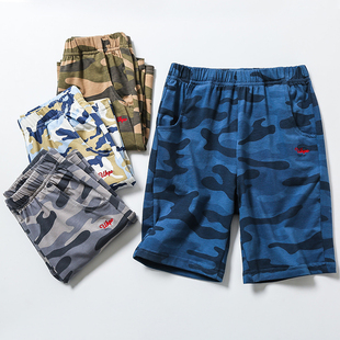 中大童五分裤 儿童薄短裤 纯棉迷彩中裤 男童休闲运动短裤 2020夏新款