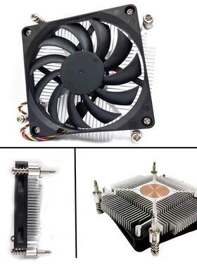 1U一体机超薄1200 1151 1150 12V  ITX HTPC散热器静音CPU风扇OPS