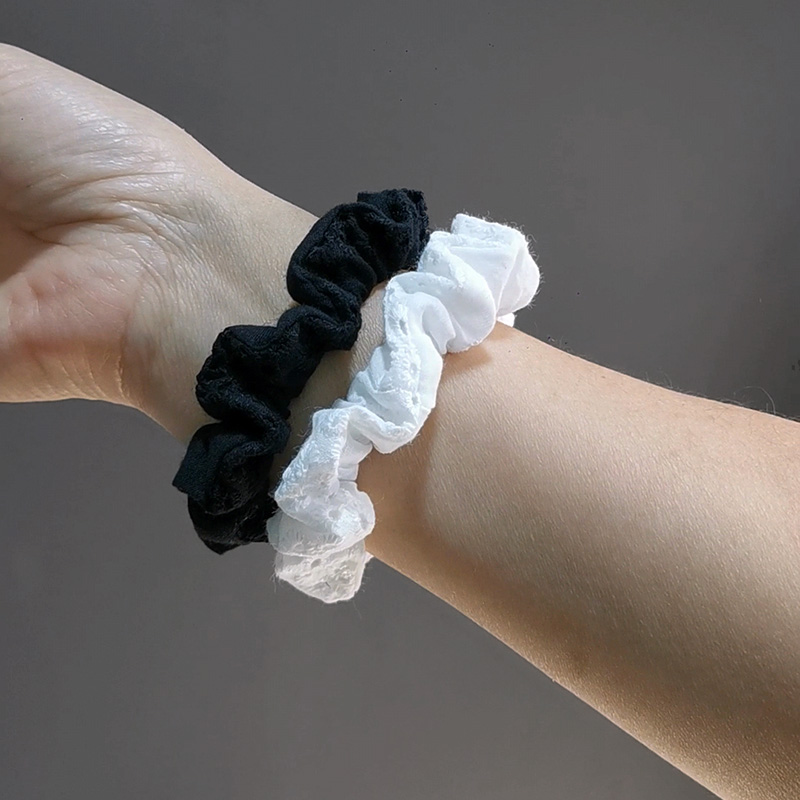 定制款有质感纯棉刺绣小肠发圈