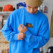 Battles 卫衣套头宽松 T恤男女薄款 秋季 基础刺绣重磅毛圈纯棉长袖