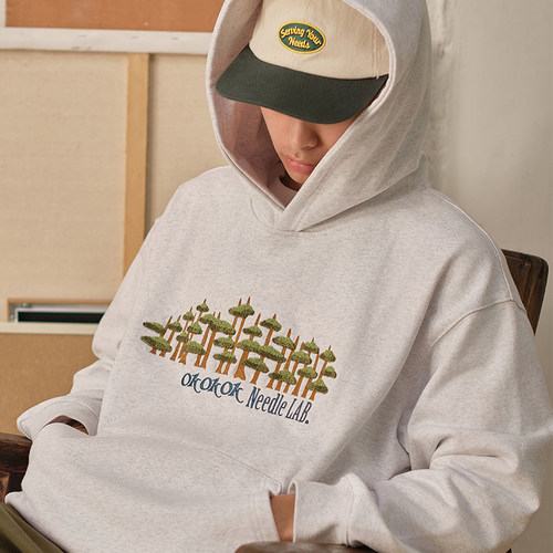 Battles毛巾绣盆栽连帽卫衣