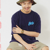 Battles简写logo纯棉打底衫 T恤宽松圆领 短袖