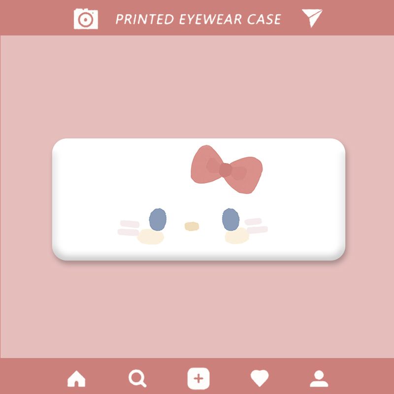 简约凯蒂猫眼镜盒便携防