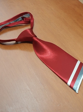 女士领带双层刀型服务员工学院风