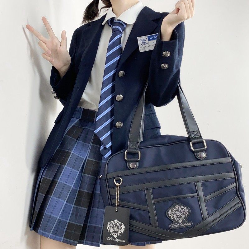原创JK制服包校供学院风单肩包休闲高级感方形大容量日本书包学生