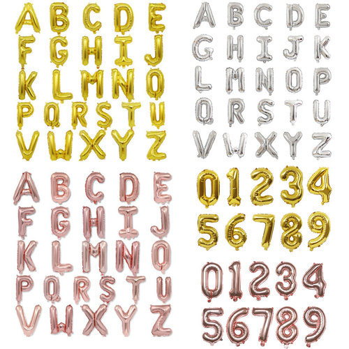 字母数字生日纪念日毕业结婚气球