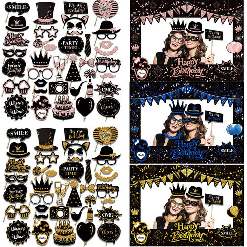 搞怪礼帽皇冠红唇胡子拍照道具