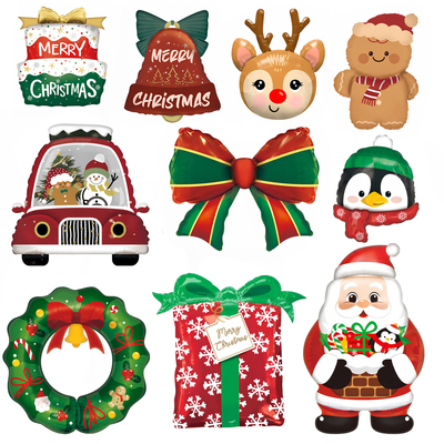 圣诞节装饰雪人老人姜饼人气球