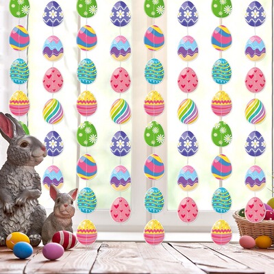 可爱复活节彩蛋挂饰橱窗幼儿园