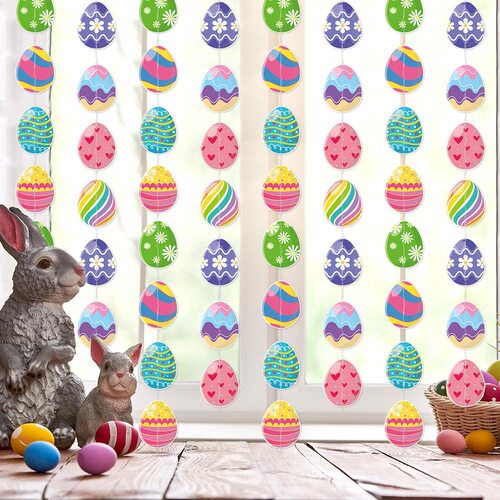 可爱复活节彩蛋挂饰橱窗幼儿园