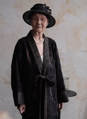 Zuidzee womaninahat 纯手工黑色海草粗犷牛仔折痕短檐度假草帽