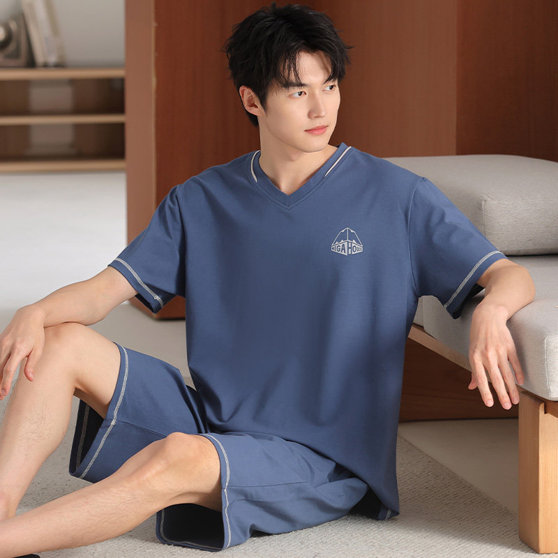 男士莫代尔睡衣夏季短袖休闲宽松大码男款2026新款夏天柔软家居服