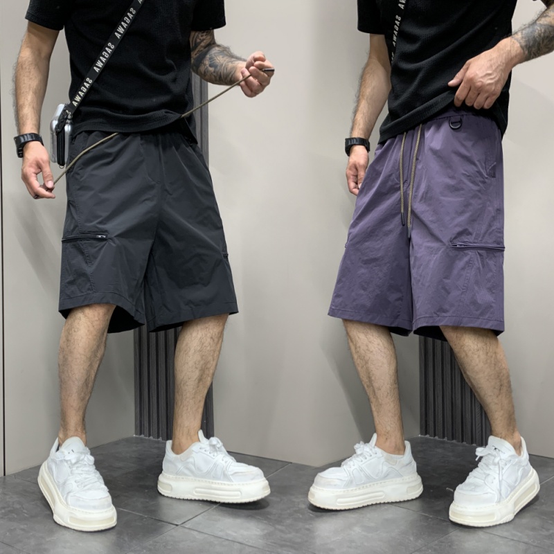 2025新款美式欧若风运动短裤子纯色长裤五分裤男夏季时尚百搭潮牌