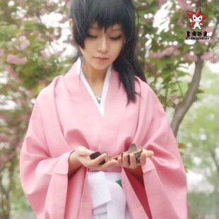 薄樱鬼 雪村千鹤cos和服 日式粉色女cosplay演出衣服假发木屐全套