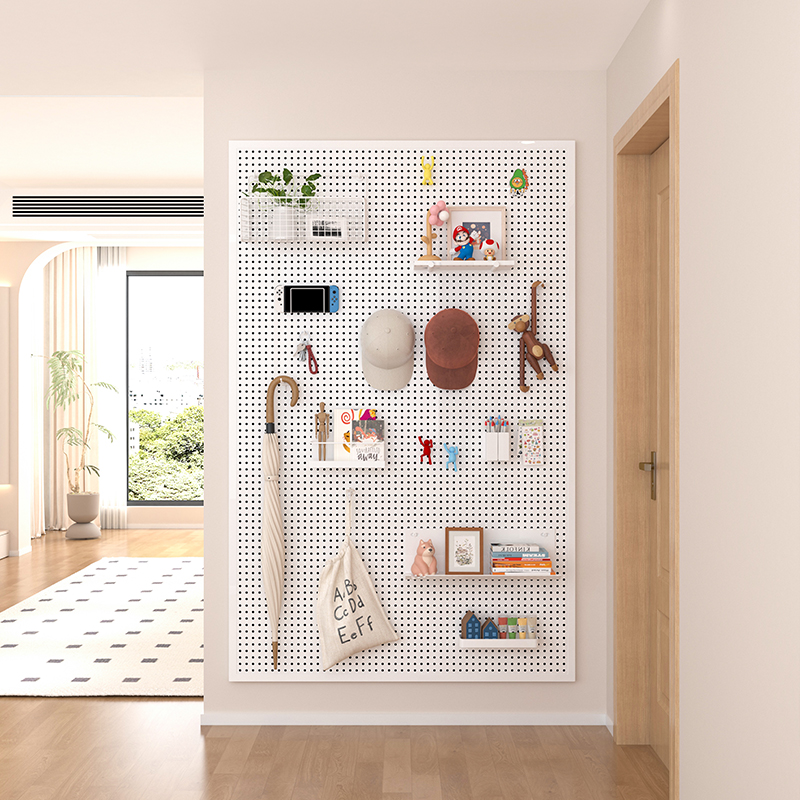 可定制金属洞洞板置物架造型墙门后墙面入户玄关家用陈列架免打孔