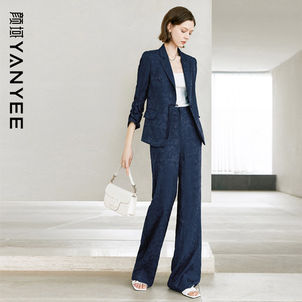 颜域新中式套装职业装女2025新款夏装搭配一整套西装裤子两件套女