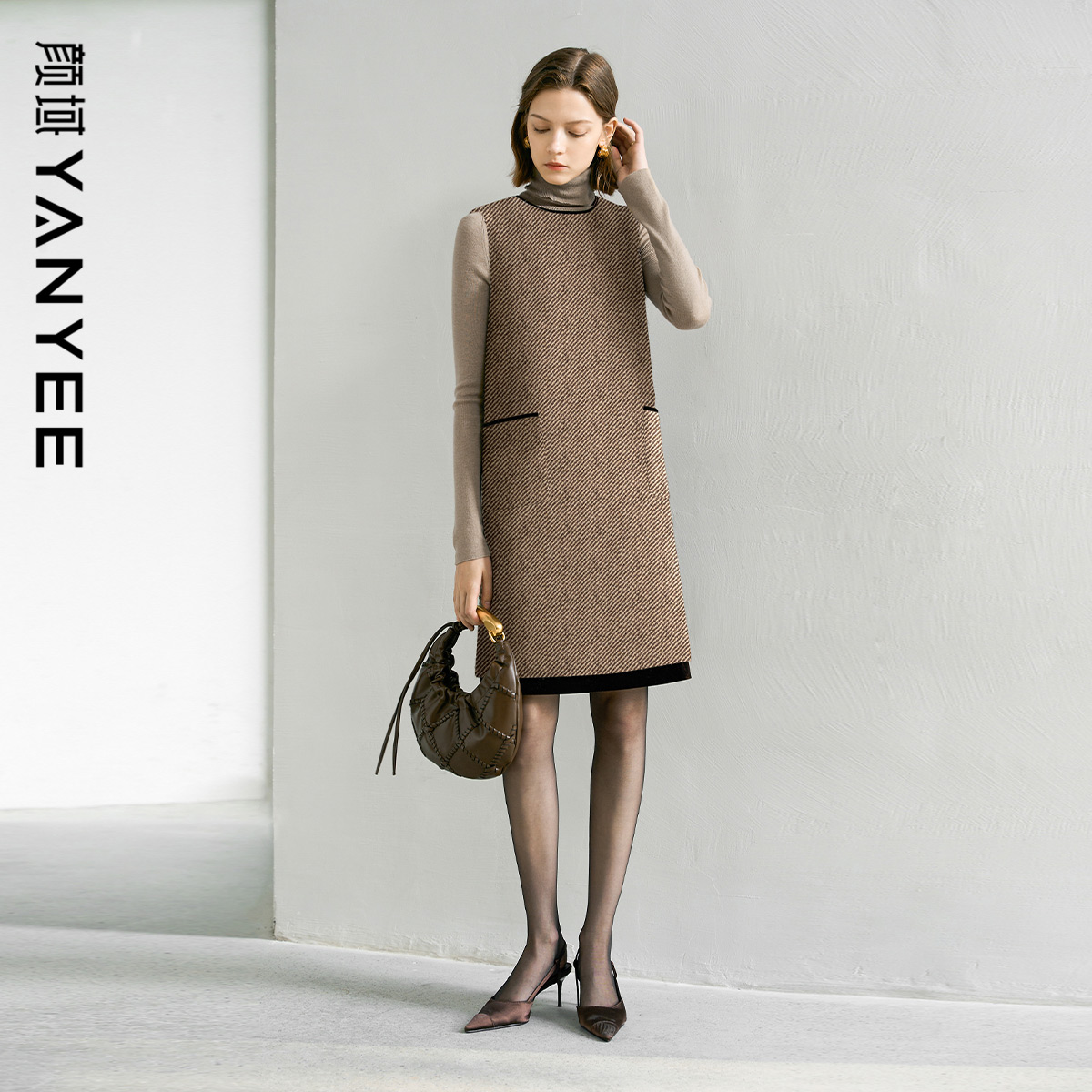 针织衫连衣裙搭配一整套