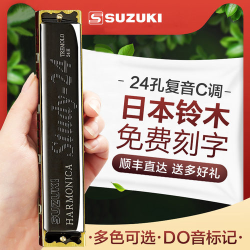 口琴铃木24孔复音C调男士入门