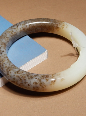 新疆且末老坑糖细润羊脂白玉手镯