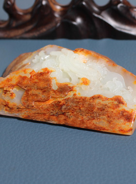玉禧珠宝和田玉黄沁籽料飞龙摆件