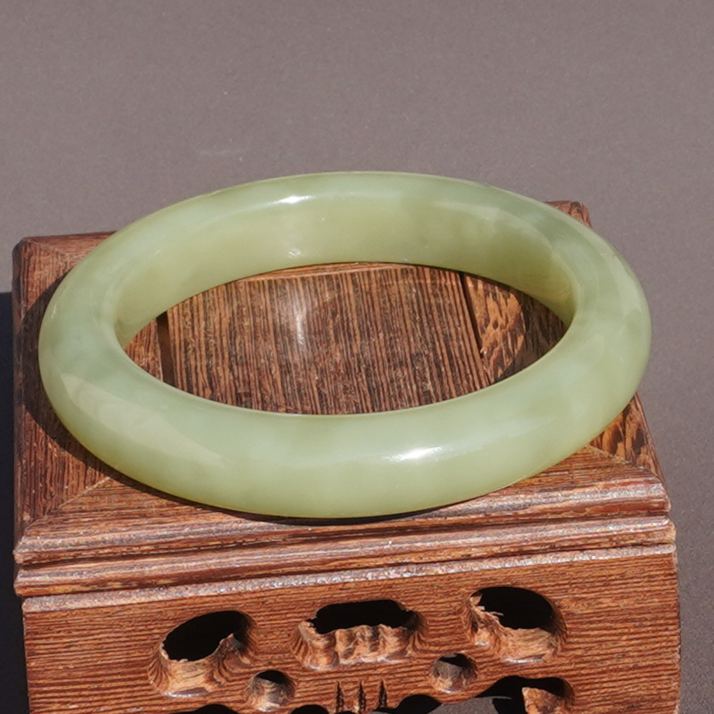 和田玉且末油润高脂青黄口料手镯